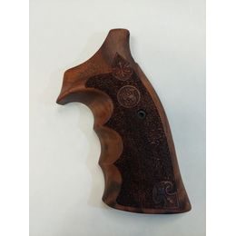 KSD Smith & Wesson N gungrips round butt frame walnut with logo narrow