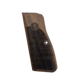 KSD Browning Hi-Power gungrips walnut with logo 4