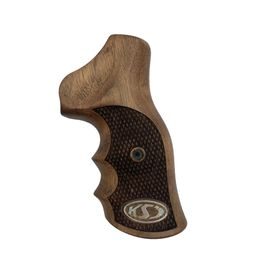 KSD Ruger GP100 gungrips walnut with silver logo 3