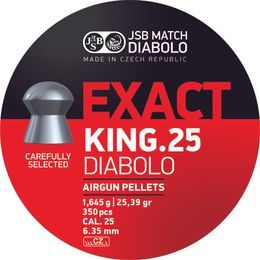 JSB Exact King 6,35mm airgun pelelts, 350pcs