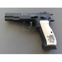 Střenky KSD CZ 75/85 akrylát slonovina s motivem CZ