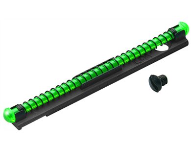 Hodinky Dlouhá světlovodná muška LPA pro brokovnice s šířkou lišty 6 - 10mm zelená 