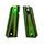 FORM 1911 grips, green and black laminate, diamond checkering