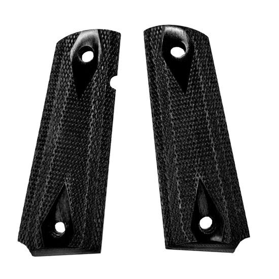 FORM 1911 grips, black laminate, diamond checkering