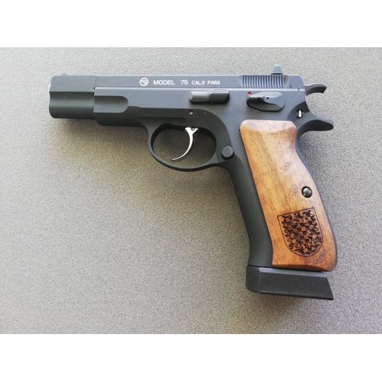 KSD CZ 75/85 gungrips walnut with "Morava" logo