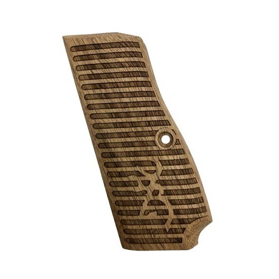 KSD Browning Hi-Power gungrips walnut with logo 2