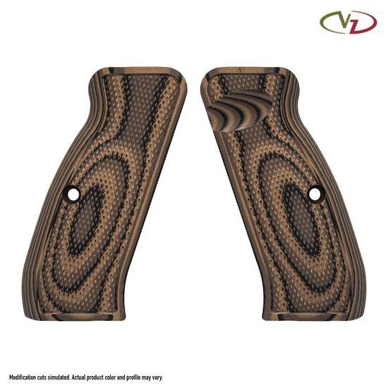 Střenky VZ Grips CZ 75 Full size Tactical Diamonds G10 - Hyena Brown Palm Swell