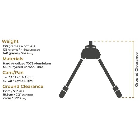 Bipod Spartan Javelin Lite Mini 5,1"