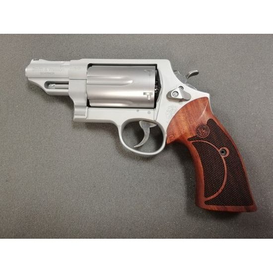 KSD Smith & Wesson K/L gungrips round butt frame Classic rosewood + silver logo