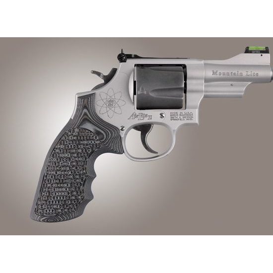 Střenky Hogue Smith & Wesson K/L round butt G10 Piranha černé/šedé