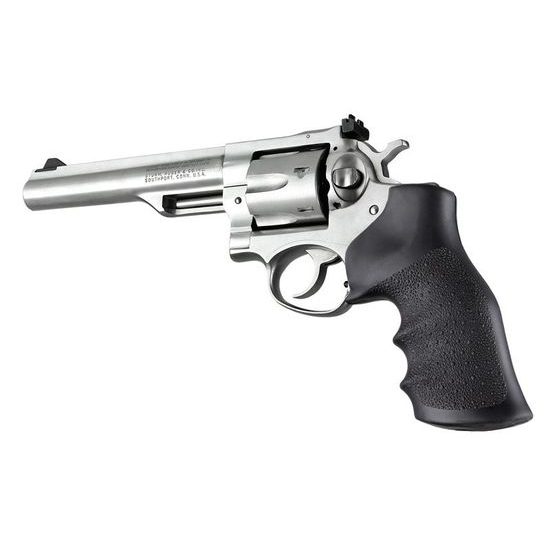 Střenky Hogue Ruger GP 100/Super Redhawk s vybráním pro prsty měkčené černé