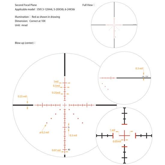 Optisan EVX 6-24x50F1i Riflescope