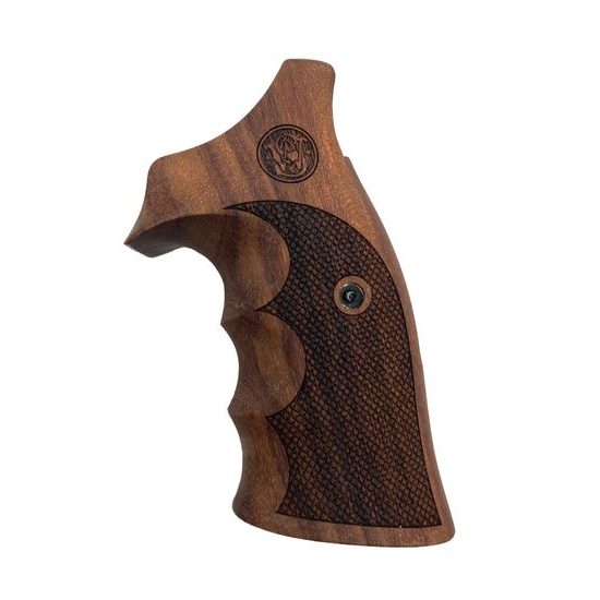 KSD Smith & Wesson K/L gungrips round butt frame walnut with logo 9