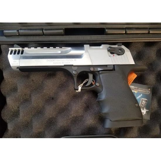 Magnum Research Desert Eagle L5 Chrome .50 AE s integrovaným kompenzátorem