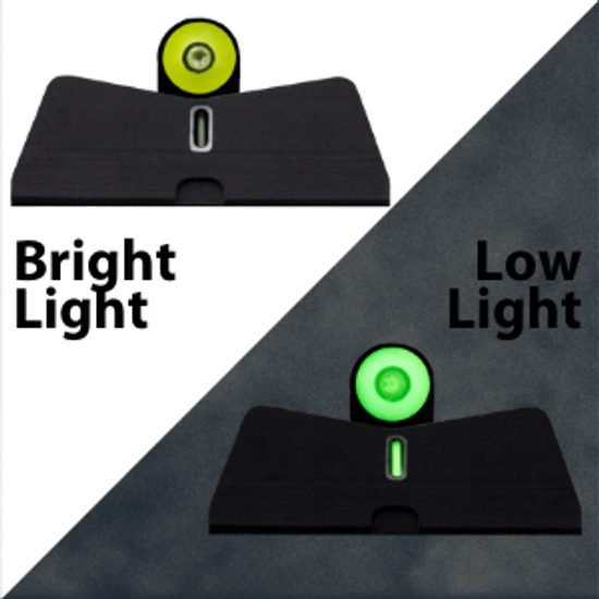 Set mířidel XS Sight DXW 2 Glock 42, 43, 43X, 48 Standard Dot Tritium zelená