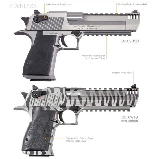 Magnum Research Desert Eagle XIX 6" Black Tiger Stripes .44 Magnum