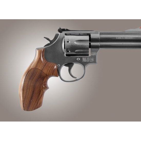 Střenky Hogue Smith & Wesson K/L round butt Pau Ferro s vybráním pro prst