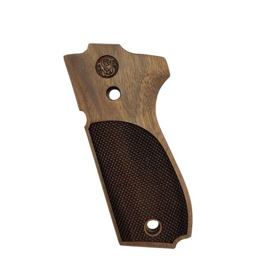 KSD Smith & Wesson 952 gungrips walnut with logo 2