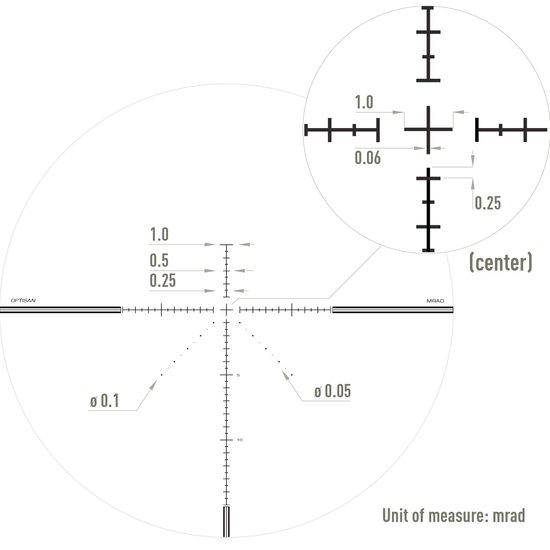 Puškohled Optisan CP 4-16x40F1 FFP MRAD16