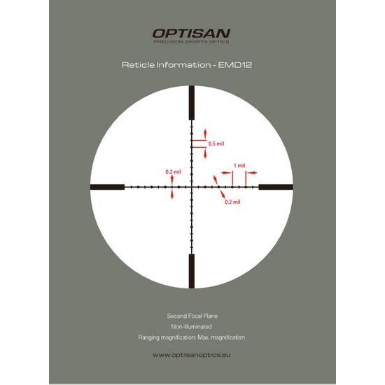 Puškohled Optisan HX 4-12x40AO 1/2 Mildot