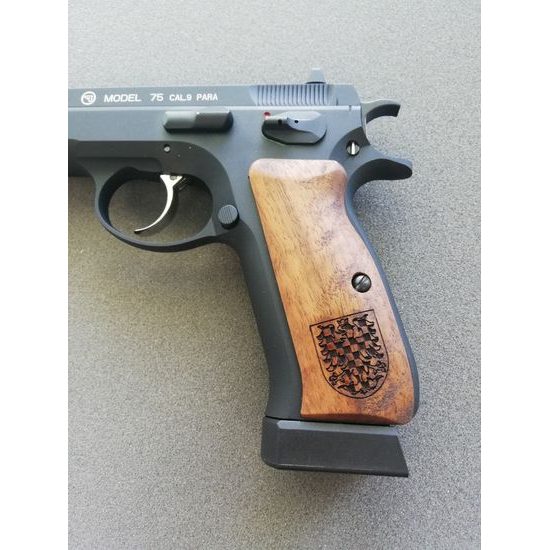 KSD CZ 75/85 gungrips walnut with "Morava" logo