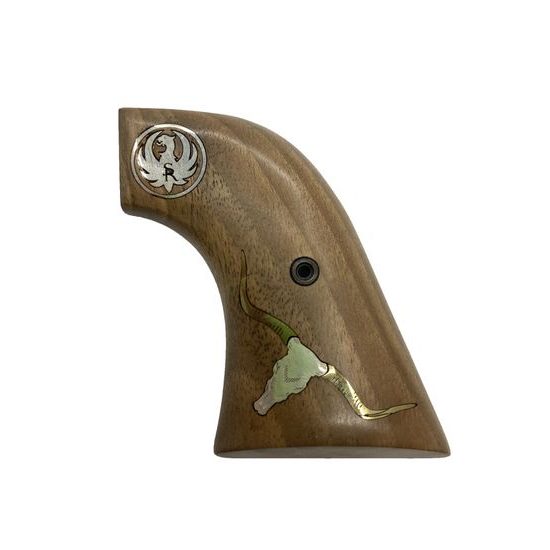 KSD Ruger New Single Six/New Blackhawk/Vaquero gungrips walnut with silver logo