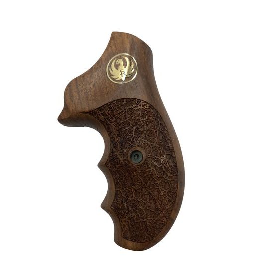 KSD Ruger SP101 gungrips walnut with bronze logo 2