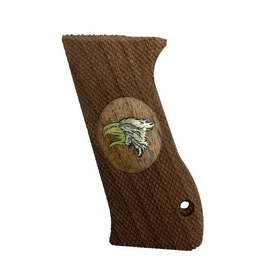 KSD IWI Jericho 941 FS45 gungrips walnut with silver motif