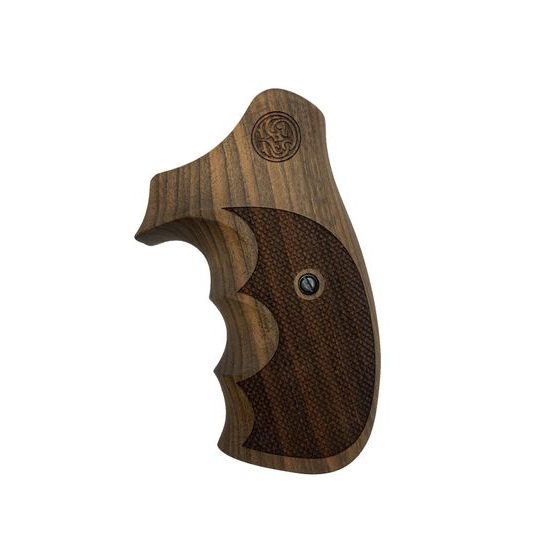 KSD Smith & Wesson K/L gungrips round butt frame walnut with logo 4