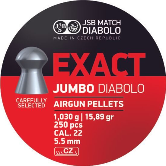 Diabolky JSB Exact Jumbo cal. 5,51mm 250ks