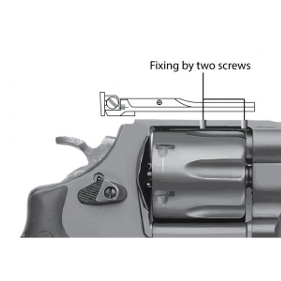 Světlovodná mířidla LPA s montáží pro kolimátor pro revolvery Smith & Wesson černá