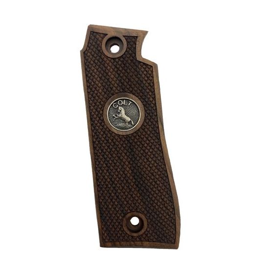 KSD Colt Mustang Plus II gungrips walnut with silver logo