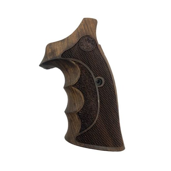 KSD Smith & Wesson K/L gungrips round butt frame walnut with logo 4