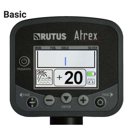 Detektor kovů RUTUS ATREX CZ - 29 cm DD bílá cívka