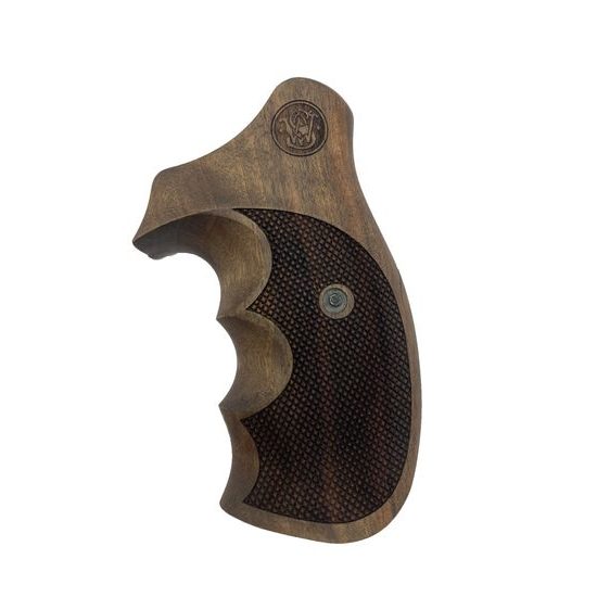 KSD Smith & Wesson K/L gungrips round butt frame walnut with logo 3