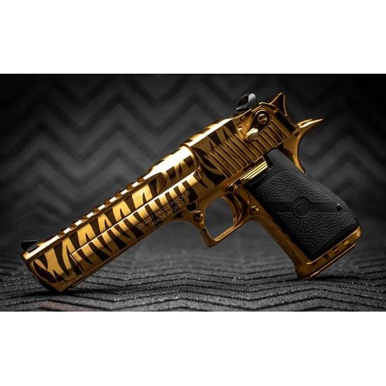 Magnum Research Desert Eagle XIX 6" Gold Tiger Stripes .44 Magnum