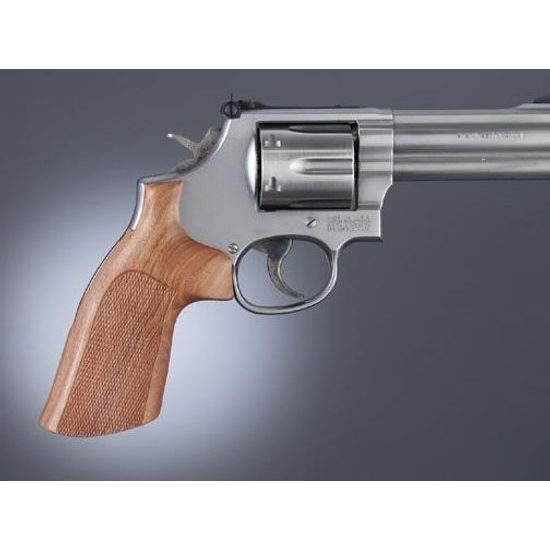 Střenky Hogue Smith & Wesson K/L round butt Pau Ferro bez vybrání pro prsty zdrsněné