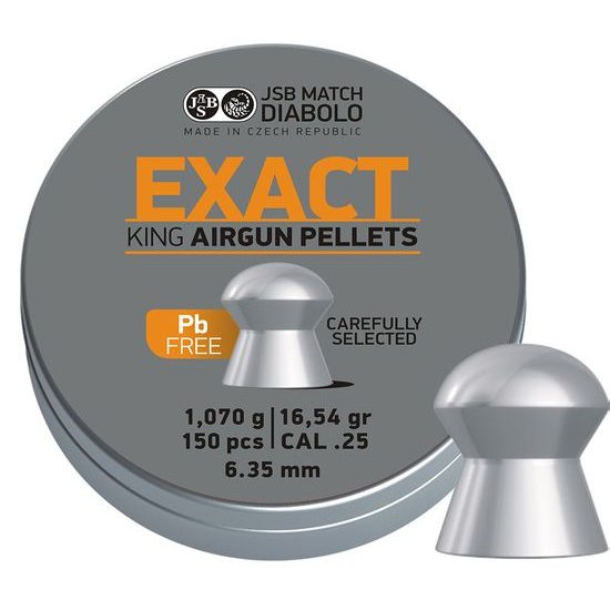 JSB Exact King Lead Free 6,35mm airgun pellets, 150pcs