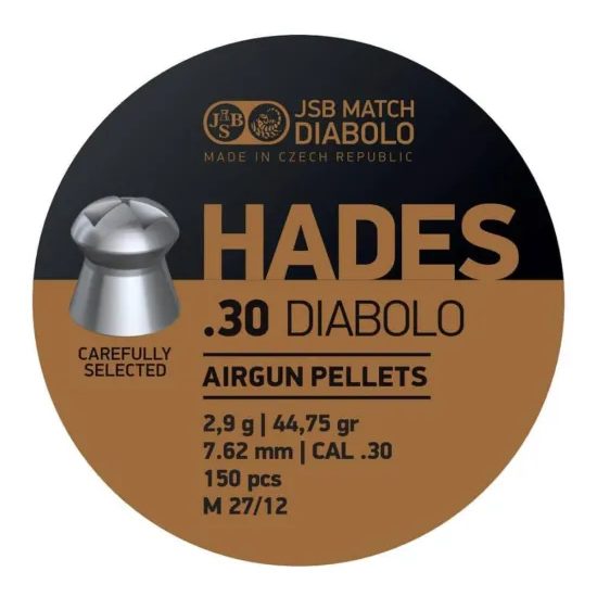 JSB Hades .30 7,62mm airgun pellets, 150pcs