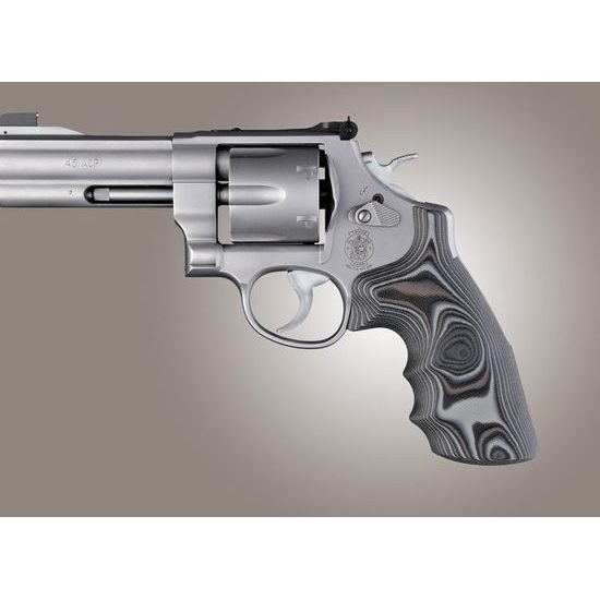 Střenky Hogue Smith & Wesson N rám round butt G10 G-Mascus černá/šedá