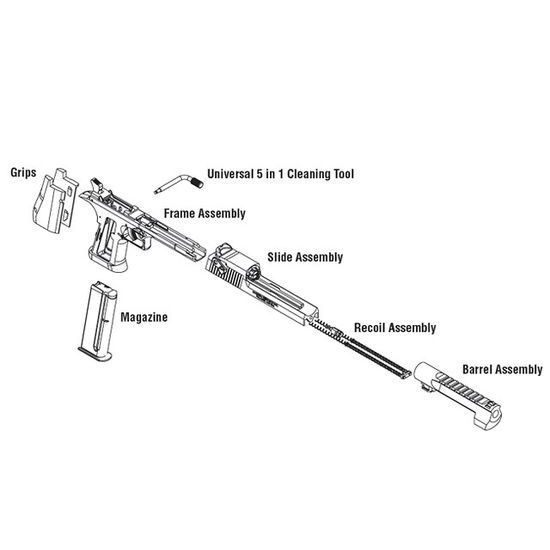 Magnum Research Desert Eagle XIX 6" Black and Gold .44 Magnum