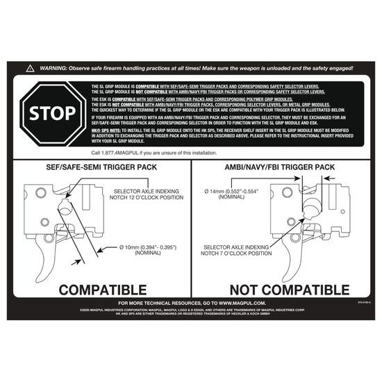 Prodloužená/oboustraná pojistka Magpul ESK H&K