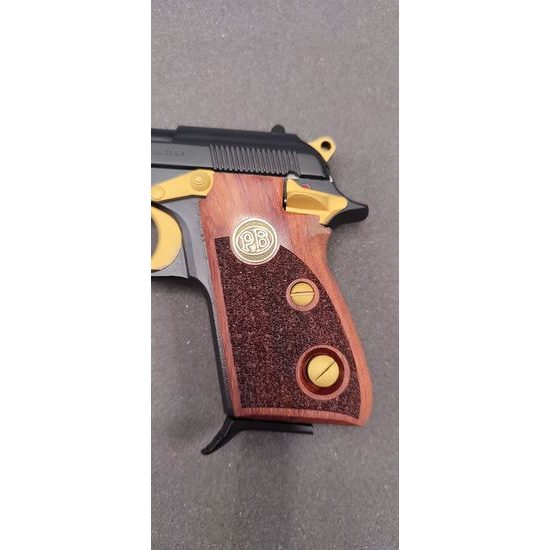 KSD Beretta 70 and 71 gungrips, rosewood with bronze logo