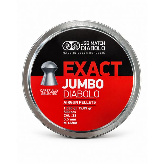 JSB Exact Jumbo 5.50mm Airgun Pellets, 500 pcs