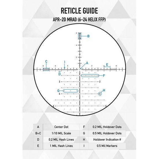 rifle scope Element Optics Helix 6-24x50 FFP APR-2D MRAD