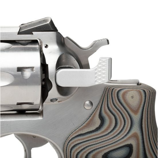 Hogue Ruger GP100/Super GP100/Super Redhawk tlačítko vyklopení válce dlouhý stainless steel