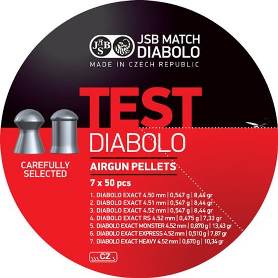 JSB Exact Test airgun pellets for 4,5mm rifle