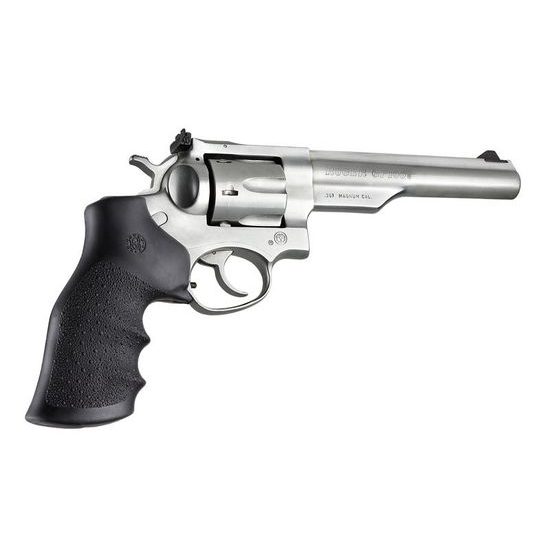 Střenky Hogue Ruger GP 100/Super Redhawk s vybráním pro prsty měkčené černé