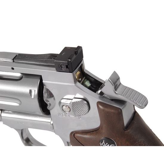 Vzduchový revolver Dan Wesson 8" silver 4,5 mm