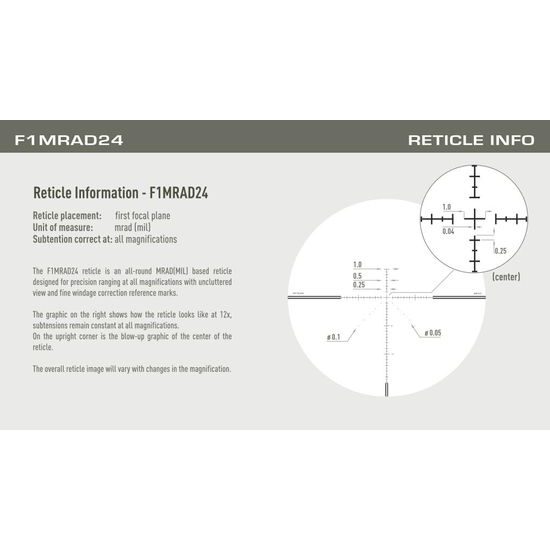 Puškohled Optisan EVX G2 6-24x50F1 FFP MRAD